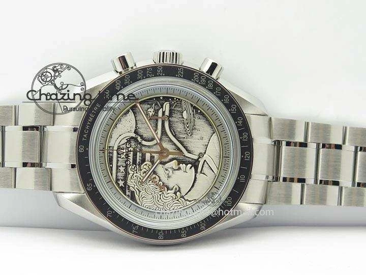 0329 Youthful Speedmaster JHF SS ‘Work on the Moon’ Gary Dial On SS Bracelet 8241